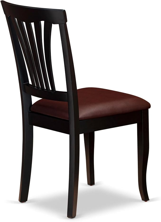 East West Furniture ANAV5-BLK-LC 5 Piece Dinette Set - Image 8