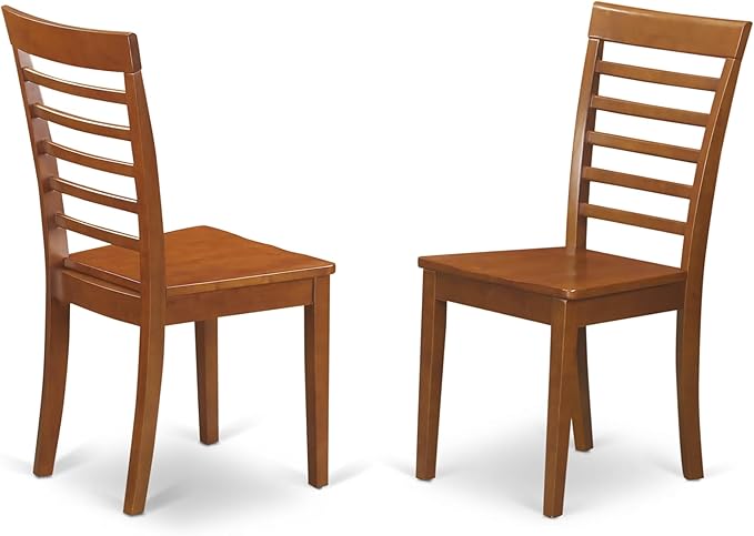 East West Furniture DLML5-SBR-W 5 Piece Kitchen Table & Chairs Set Includes a - Image 4