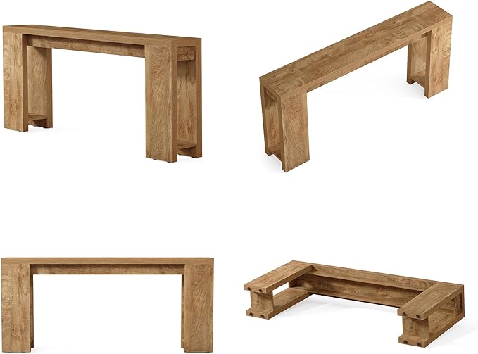 Little Tree 70.9-Inch Long Console Table, Narrow Sofa Table Behind The Couch - Image 11