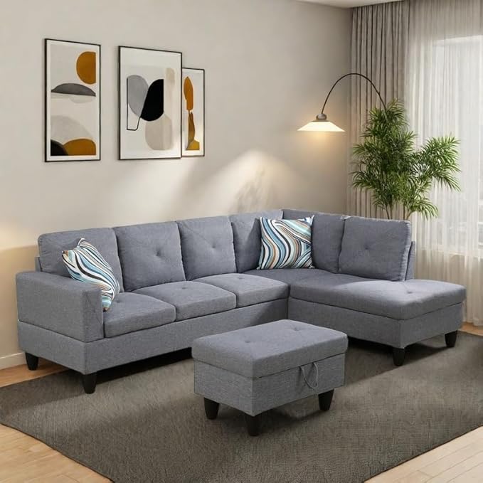 NAYSAYE L Shaped Couch, Modular Sectional Couch - Image 3
