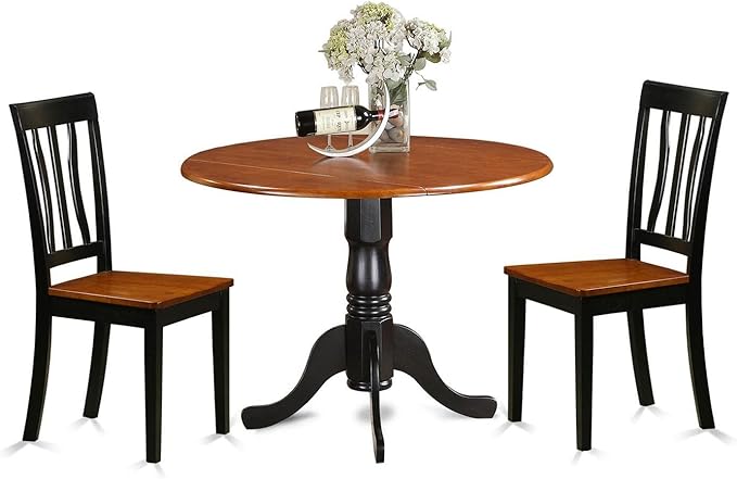 East West Furniture DLAN3-BCH-W 3 Piece Dinette Set by EastWestFurniture