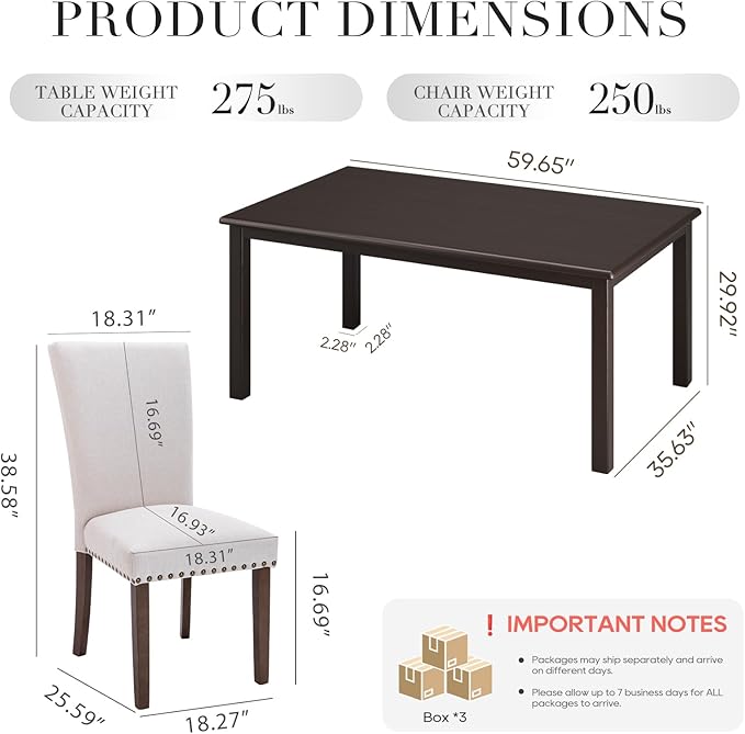 COLAMY 5-Piece Dining Table Set - Image 2