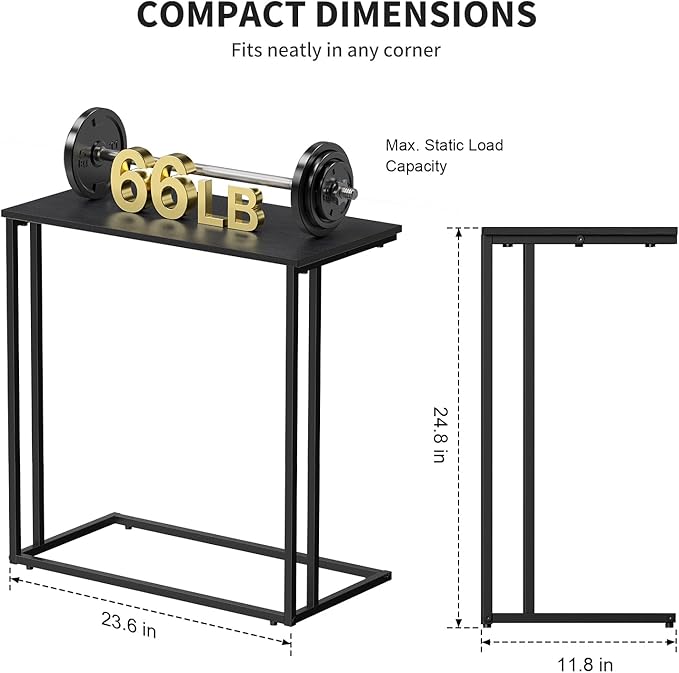 C-Shaped Side Table, Modern End Table - Image 3