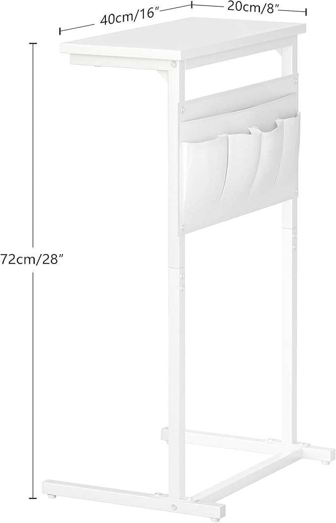 C Shaped End Table, Side Table for Sofa, Small TV Tray, Couch Table - Image 3