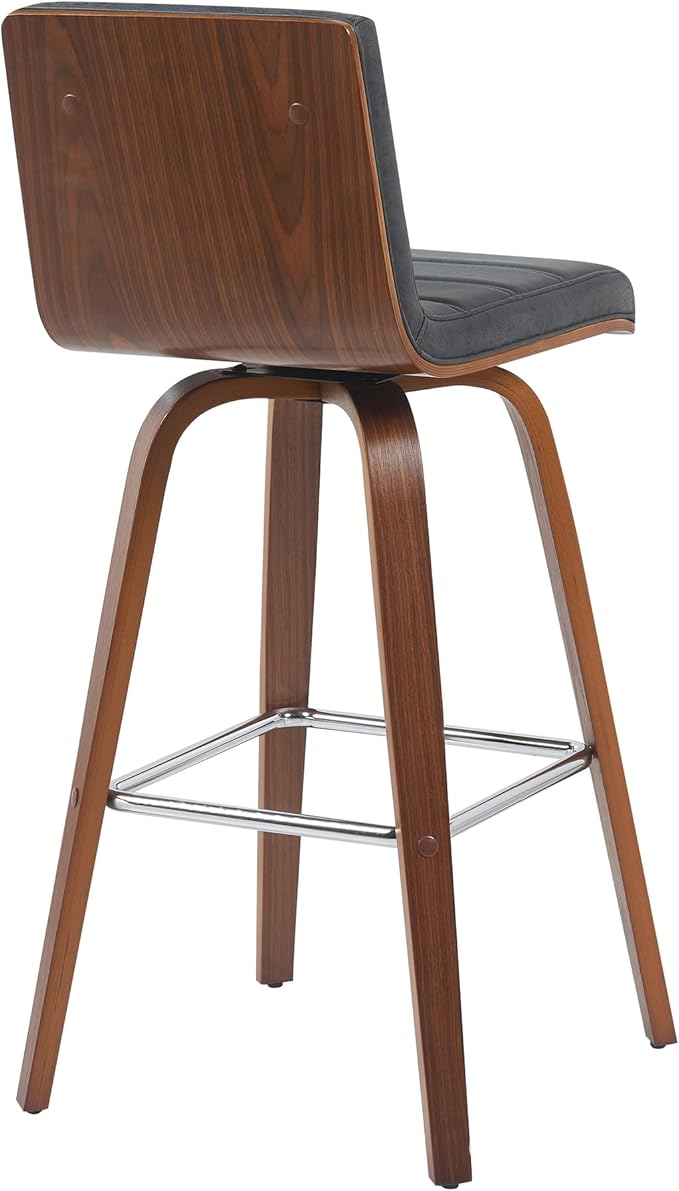 Armen Living Vienna Modern Swivel 30" Bar Height Barstool - Image 4