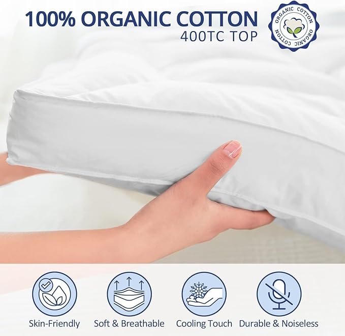 ELEMUSE 1300 GSM Overfilled Mattress Topper Queen - Image 5