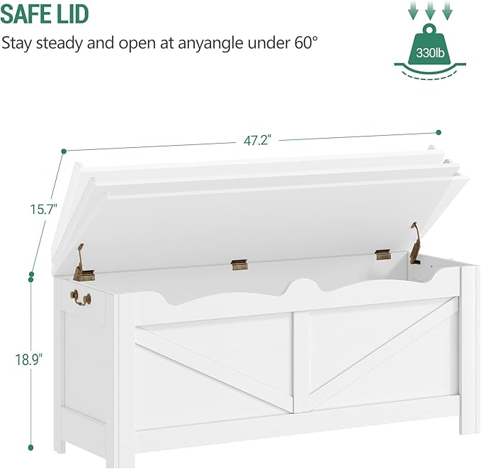 47.2" Storage Chest, Extra Large Storage Trunk - Image 2