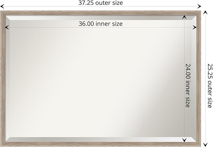 Amanti Art White Bathroom Mirror - Image 4