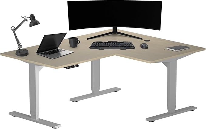 Standing Desk: FLT-05, DT-3030-BB, DT-4830-BB, DA-10-Black by PROGRESSIVEDESK