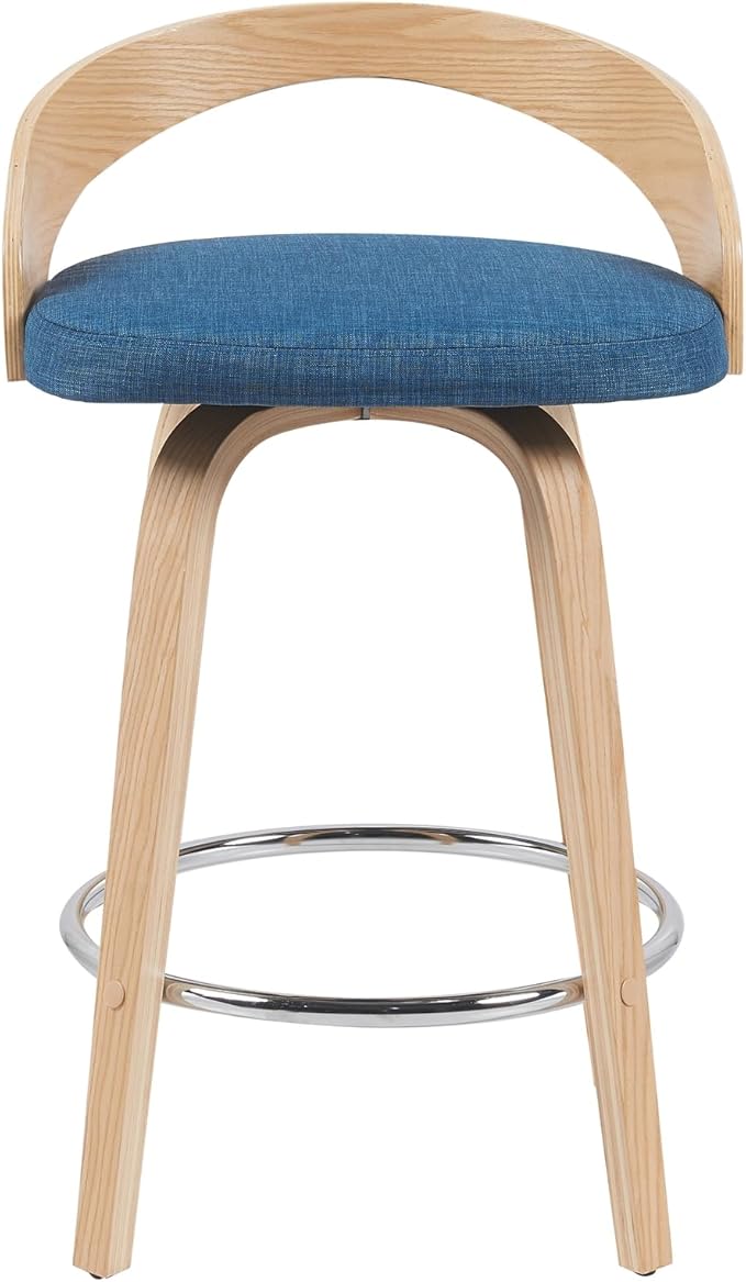 Sonia Modern Swivel Counter Height Bar Stool - Image 3
