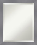 Amanti Art Grey Wall Mirror 23x19 Edwin Grey Rectangle Bathroom Mirror by AmantiArt