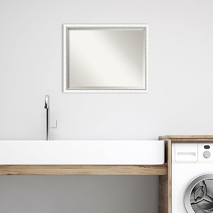 Amanti Art White Bathroom Mirror - Image 6