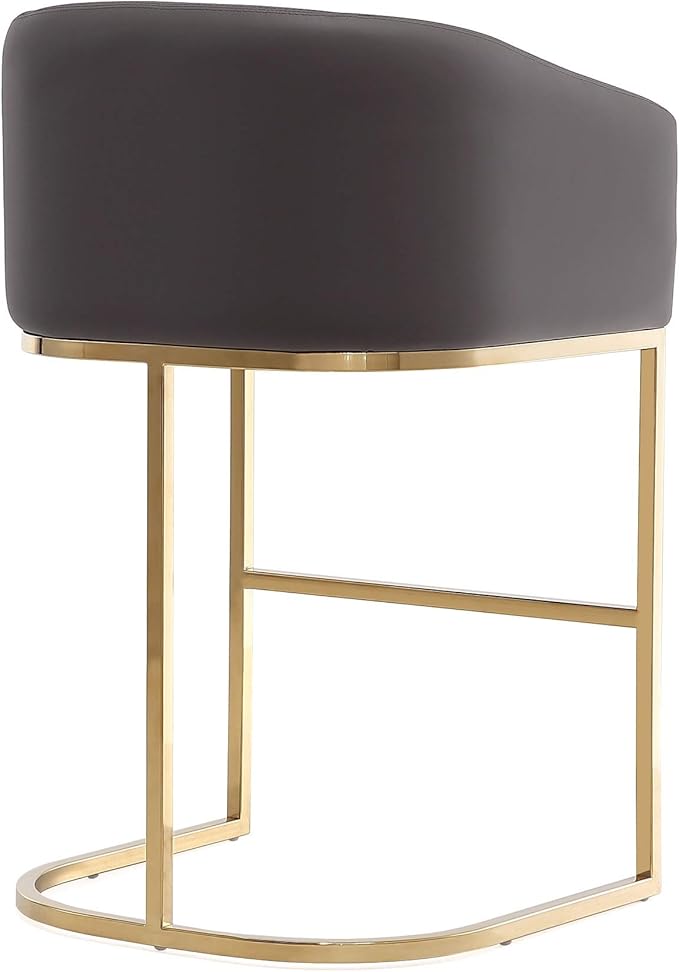 Manhattan Comfort Louvre 26 Inch Mid Century Modern Counter Height Bar Stools - Image 7