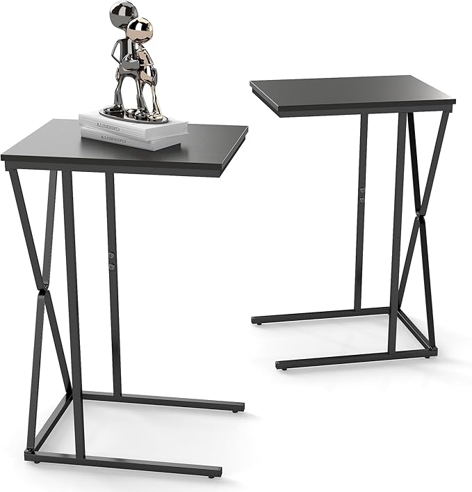 Manora TV Trays Set of 2, C Shaped End Table by manora