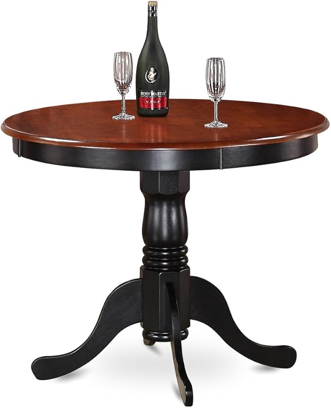East West Furniture ANAV3-BLK-LC 3 Piece Dining Room Furniture Set Contains a - Image 5