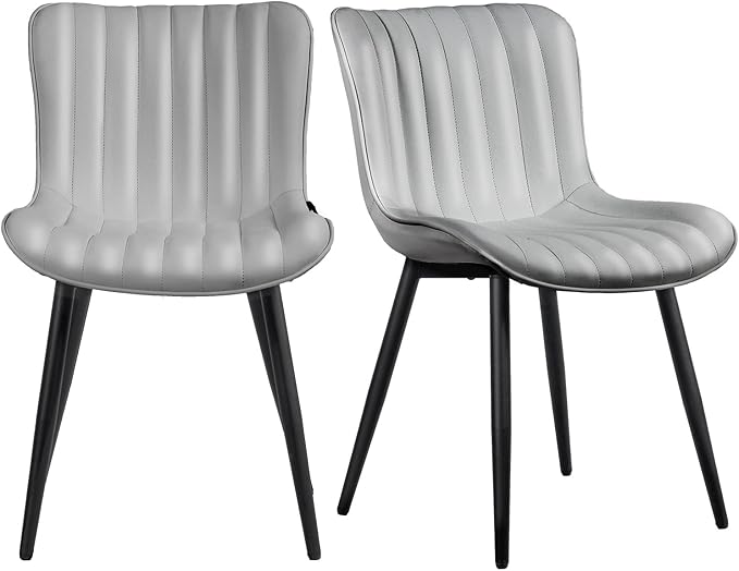 YOUNUOKE Mid-Century Modern Dining Chairs Set of 2, Armless Accent Chair - Image 7