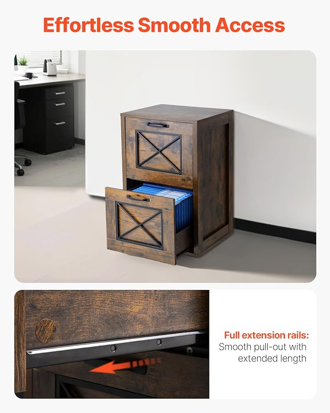 VEVOR 2 Drawer File Cabinet, Vertical Filing Storage Cabinets - Image 7