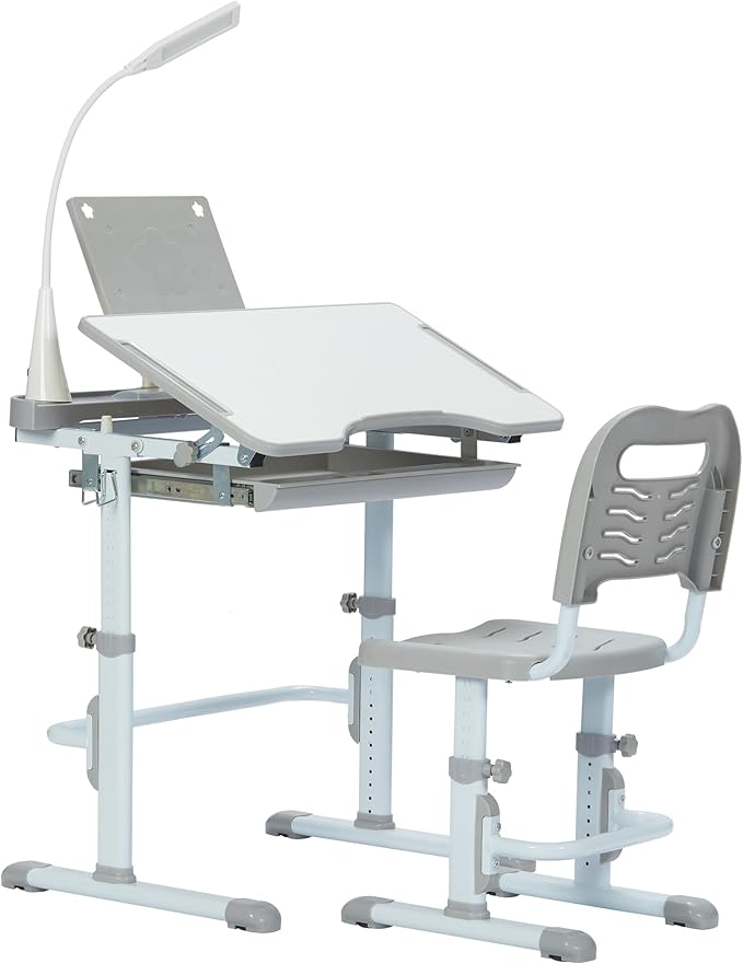 Real Relax Kids Desk and Chair Set, Children's Multifunctional School Tables by RealRelax