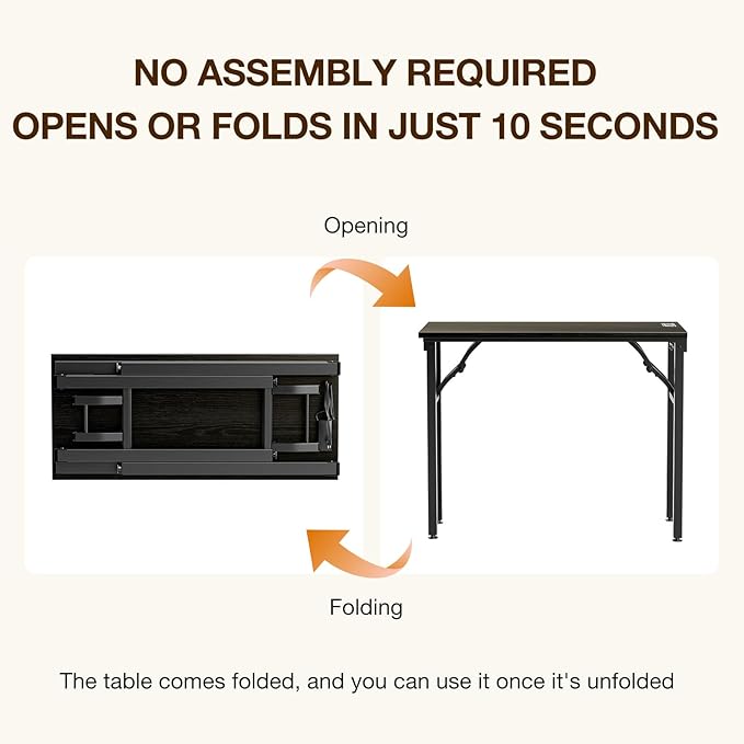 TEMI Small Computer Desk Folding Table - Image 4