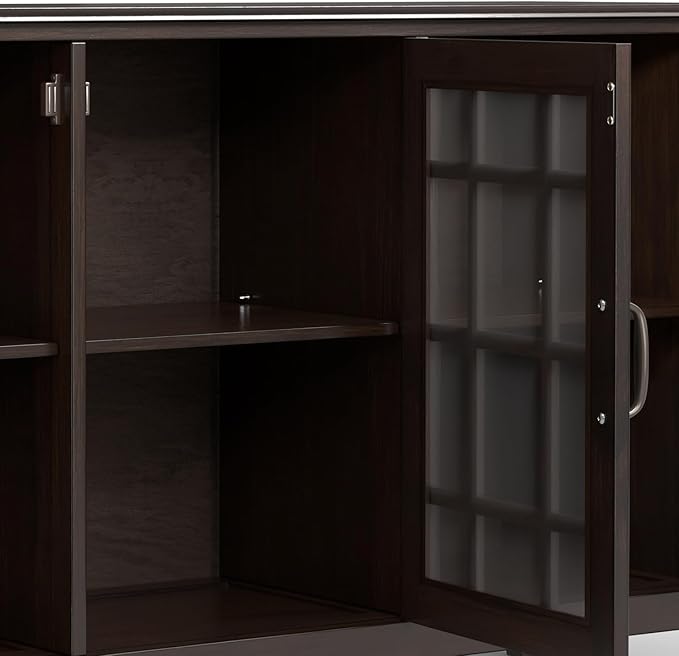 SIMPLIHOME Connaught SOLID WOOD 60 inch Wide Traditional Wide Storage Cabinet - Image 9