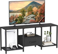 TV Stand with Fabric Drawer for 55 Inch TV, Entertainment Center with Open by JARHETUN