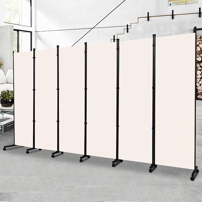 Room Divider Portable 132'' Partition Room Dividers and Folding Privacy Screens by HOMSCREENER
