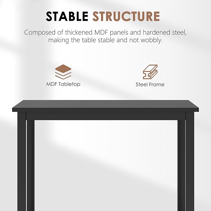Need Small Square Dining Table- 31-1/2'' Sturdy and Heavy Duty Writing Desk - Image 7