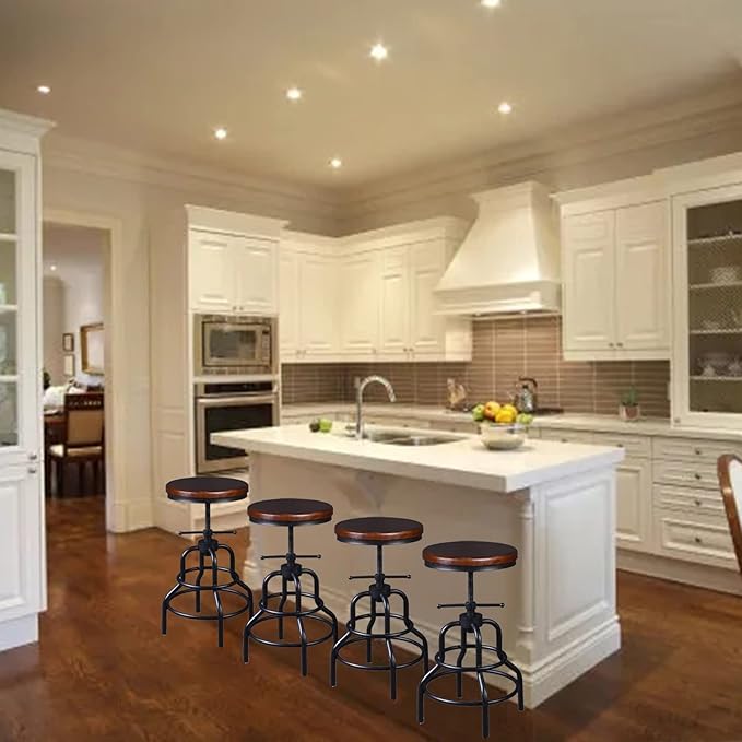 LOKKHAN Vintage Industrial Bar Stool - Image 2