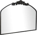 AIXI HOME Vintage Black Arched Mirror 36"X29", Antique Baroque Mantel Wall by AIXI+HOME