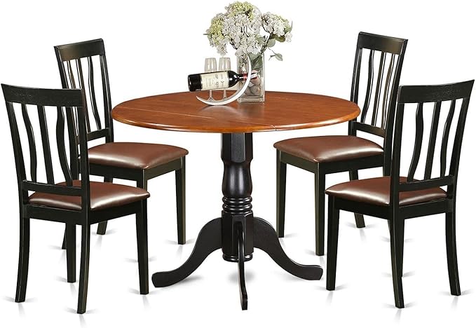 East West Furniture DLAN5-BCH-LC 5 Piece Dining Room Furniture Set Includes a by EastWestFurniture