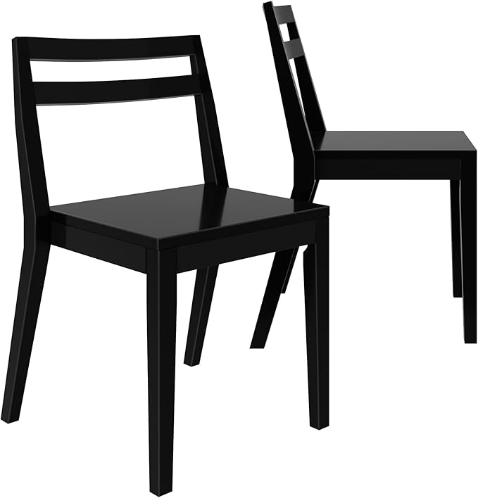 Grain & Grove Davie Dining Room Chairs Set of 2, Solid Wood Modern Kitchen Chair - Image 3