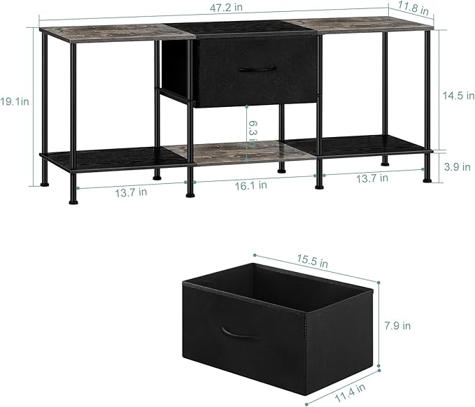 Vrisa TV Stand for 50/55 inch Television Entertainment Center - Image 2