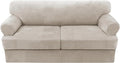 H.VERSAILTEX Sofa Cover 3 Piece T Cushion Sofa Slipcovers Thick Velvet Couch by HVERSAILTEX