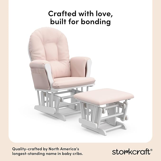Storkcraft Premium Hoop Glider & Ottoman — GREENGUARD Gold Certified Nursery - Image 5