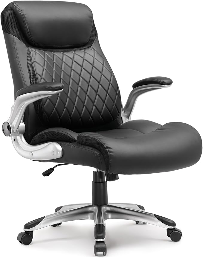 COMHOMA Big and Tall Office Chair, High Back Leather Executive Chair by ComHoma
