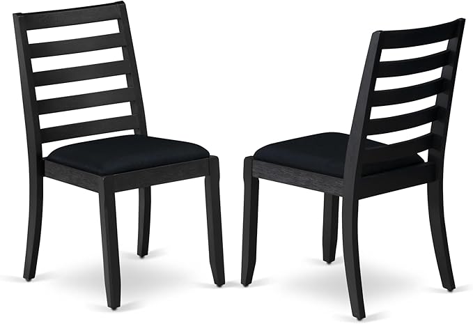 East West Furniture LGX19-BLK-24 -9 Piece Dining Set Includes a Rectangular - Image 4