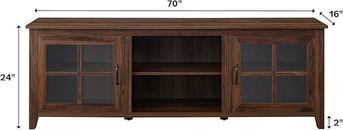 Walker Edison Portsmouth Classic 2 Glass Door TV Stand - Image 3
