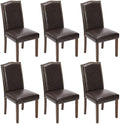 Kitchen Chairs Set of 6 Modern Upholstered Fabric Seat by Unknown