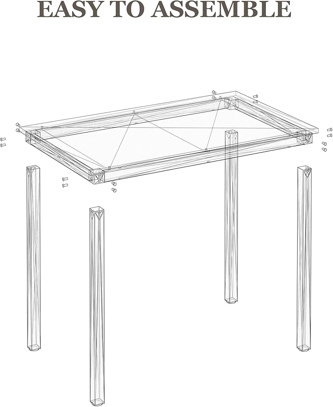 Teraves Computer Desk/Dining Table Office Desk Sturdy Writing Workstation - Image 7