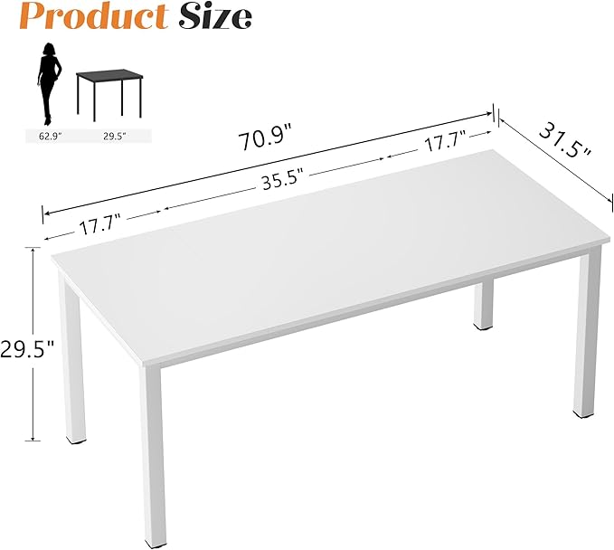 Need Large Computer Desk 70.8 x 31.5 inches Conference Table Large Office Desk - Image 3