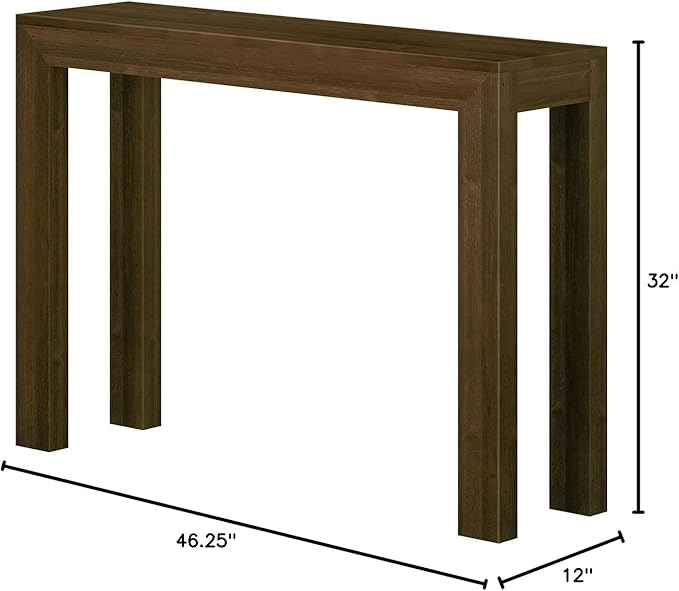 Plank+Beam Modern Solid Wood Console Table, 46.25 Inch, Sofa Table, Narrow - Image 2