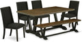 East West Furniture V677FL624-6 6 Piece Dining Room Set Contains a Rectangle by EastWestFurniture