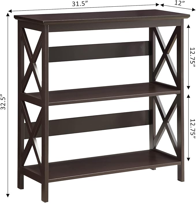 Convenience Concepts Oxford 3 Tier Bookcase - Image 3