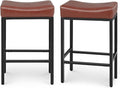 Athena Collection Counter Height Bar Stools Set of 2, 31.5 Inches Saddle Bar by AthenaCollectionFurniture