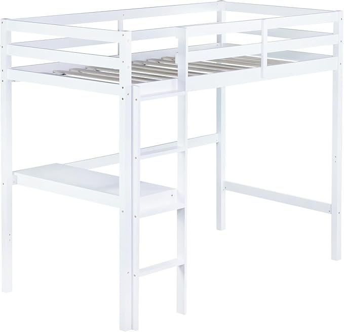 HomSof Twin Loft Bed with Built-in Desk - Image 9