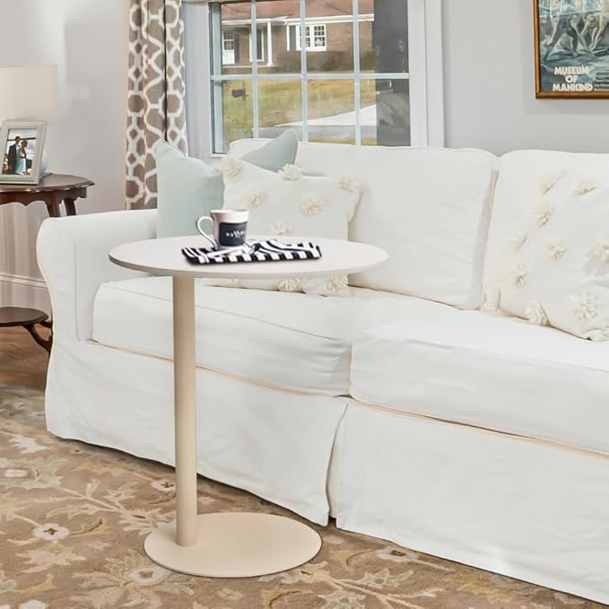 Marble Top Sofa Side Table | Robust Iron Base - Image 2