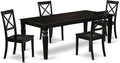 East West Furniture LGBO5-BLK-W 5 Piece Kitchen Table & Chairs Set Includes a by EastWestFurniture