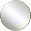 FrameWorks 20" Deluxe Contemporary Brass Gold Circular Aluminum Mirror by FrameWorks