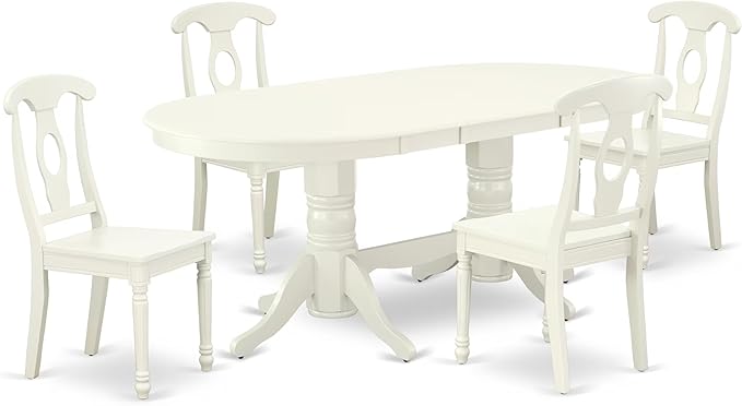 East West Furniture VAKE5-LWH-W 5 Piece Kitchen Table Set by EastWestFurniture