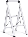 KINGRACK Aluminium 2 Step Ladder, Lightweight Step Stool by KINGRACK